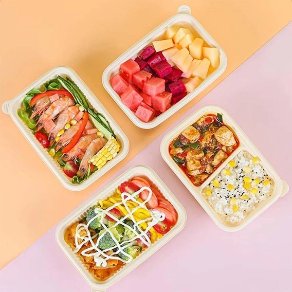 Rectangular Covered Packaging Box For Takeout Fast Food