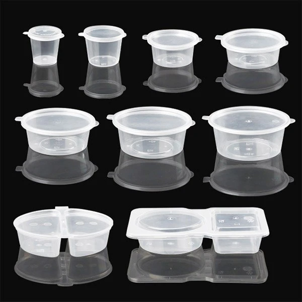 With Various Size Sauces Plastic Cup For Takeaway